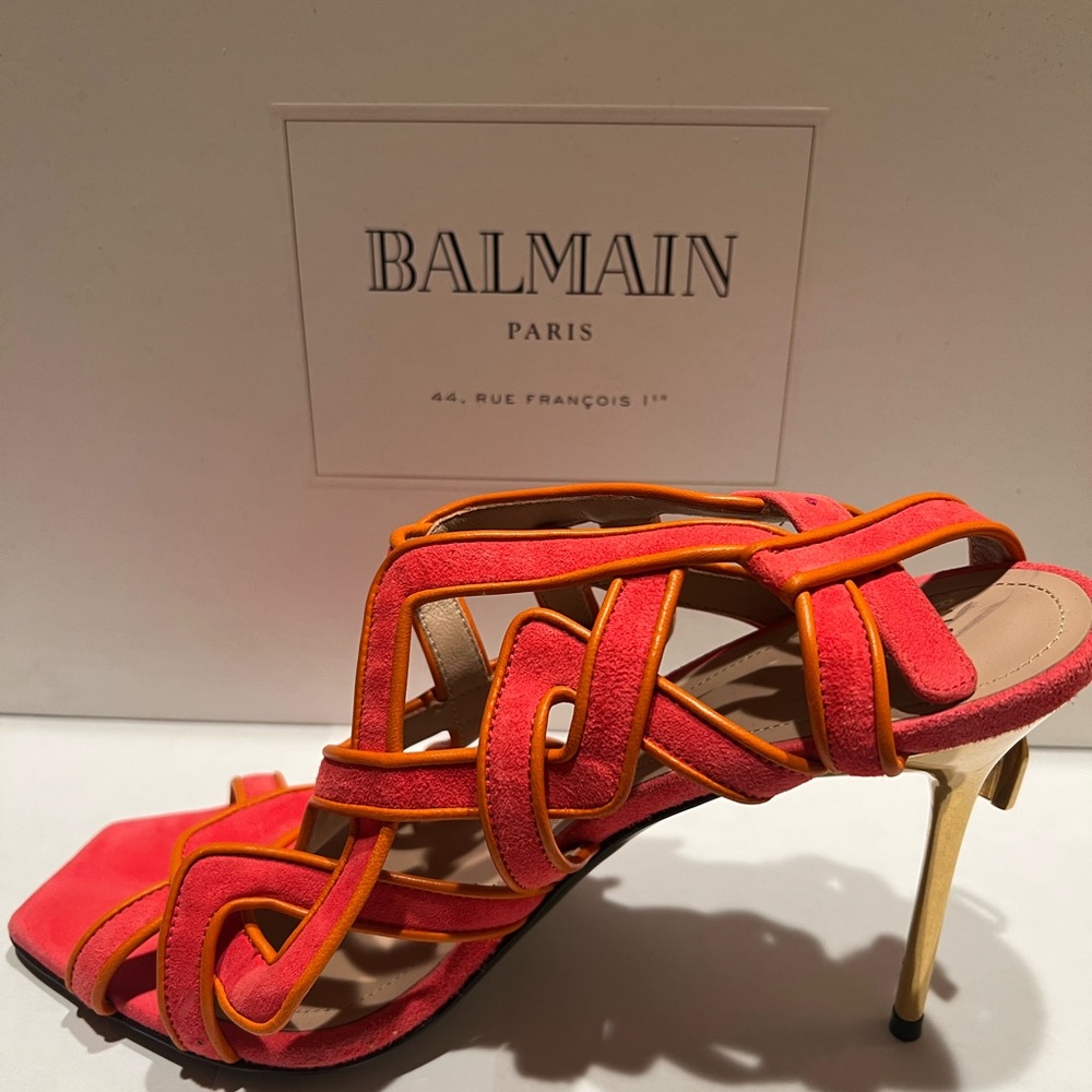Balmain Urania Suede Sandals